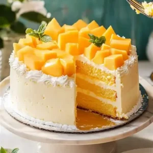 Fresh Tropical Mango Cake